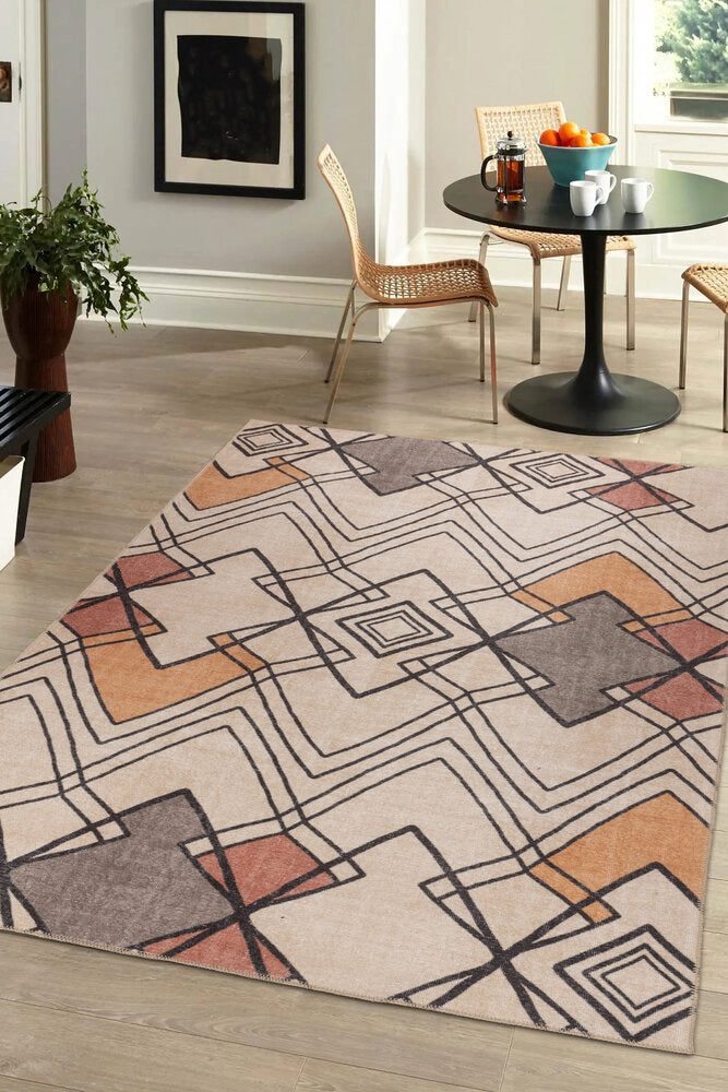 Machine washable rugs