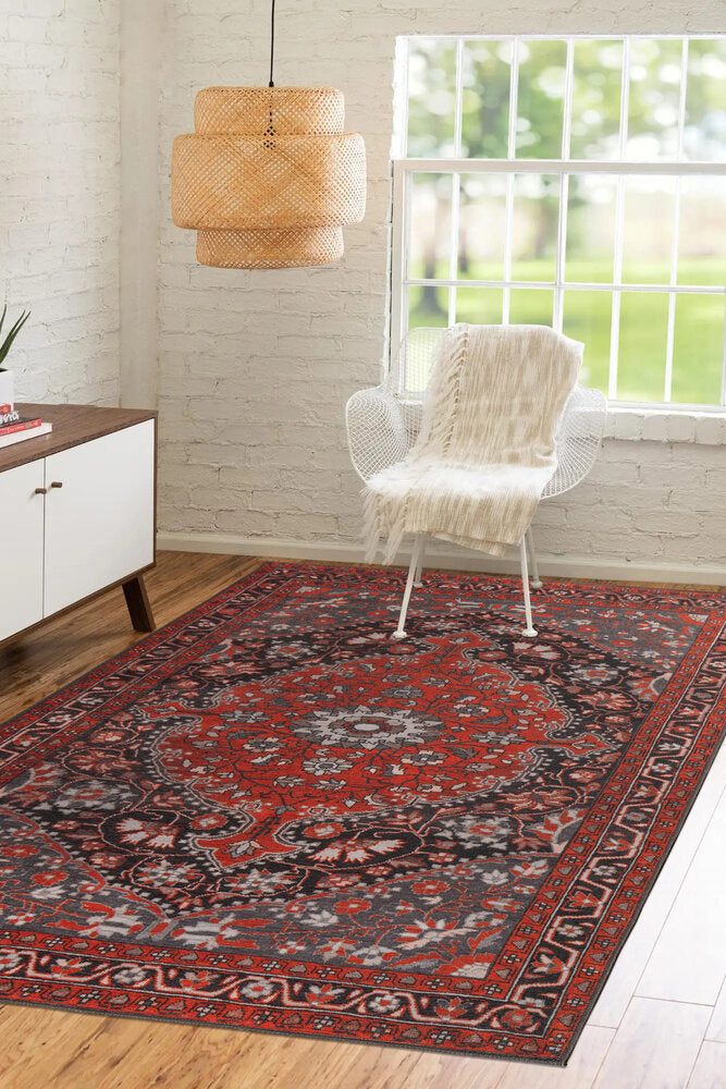 Fitzroy Terracotta Washable Rug