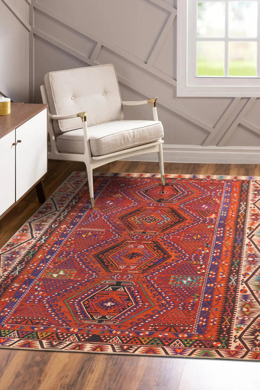 Sariyan Grid Washable Rug